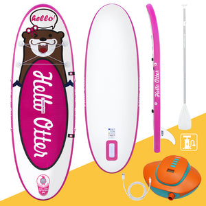 funwater-childrens-summer-inflatable-paddle-boards-blue-pink-touring-waterproof-safety-kid-fitness