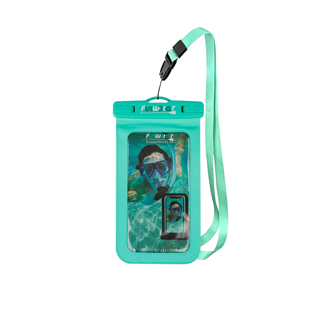 funwater-waterproof-phone-pouch-outdoor-leisure-druable-green-color