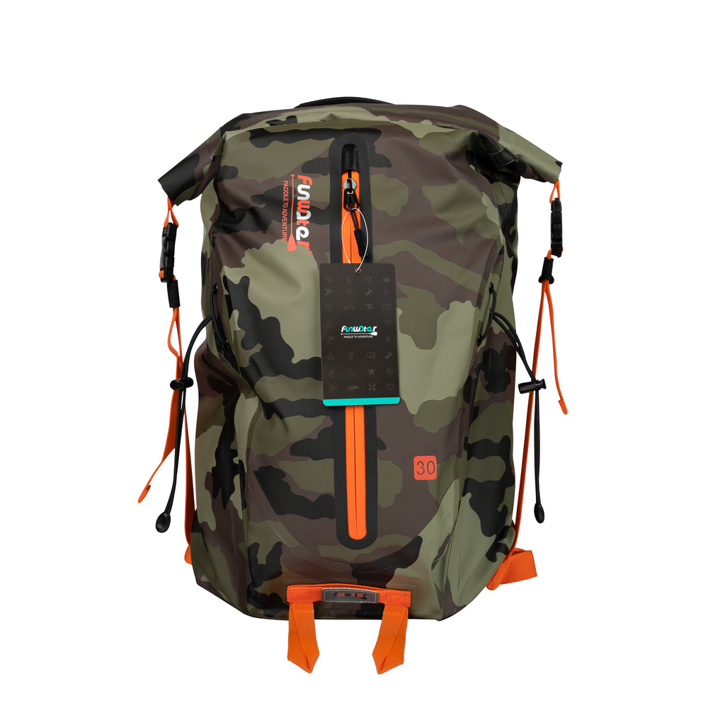 funwater-summer-waterproof-backpack-orange-high-capacity-lightweight-sport-leisure-fishing-touring-fashion-outdoor