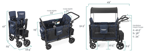 traditional wagons are larger than having a double stroller