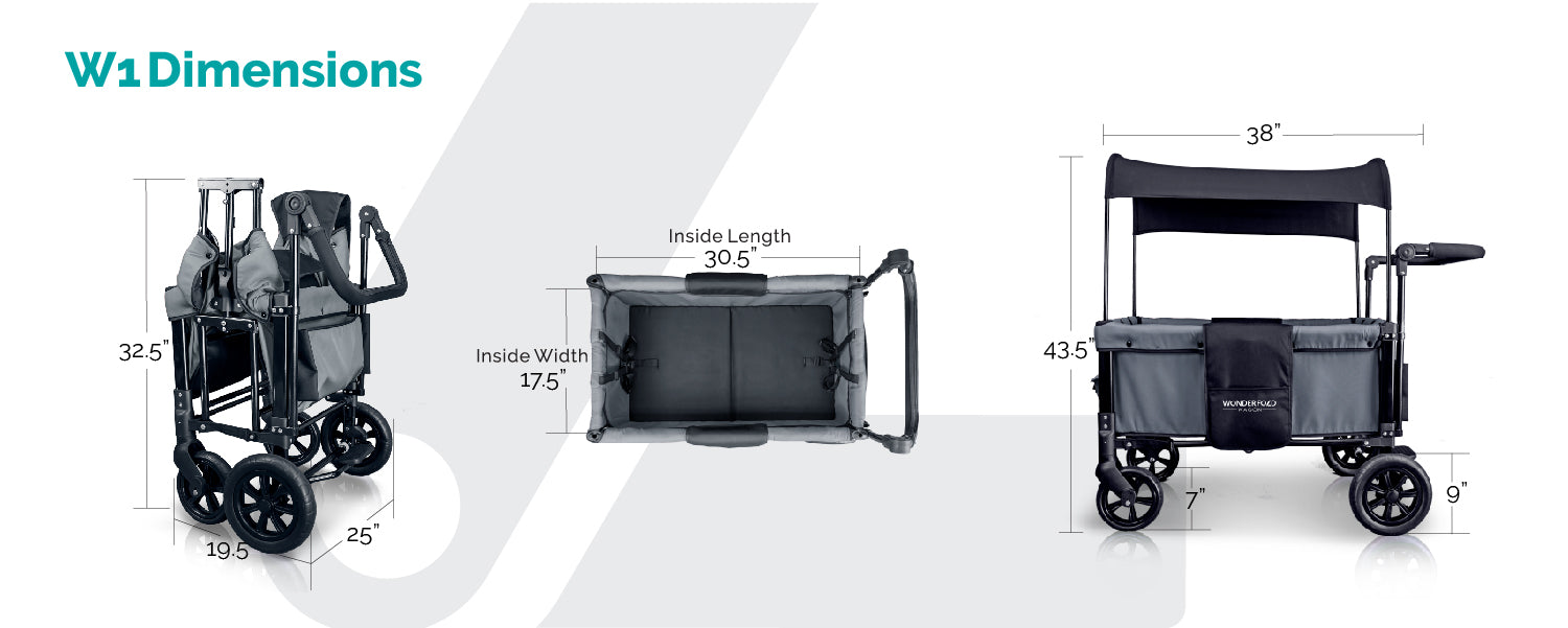 w1 stroller wagon dimensions wonderfold wagon double 2 seater push wagon