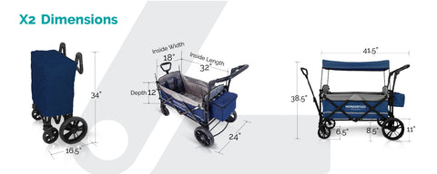 wonderfold stroller wagon w2 dimensions pull and push wagon beach utility