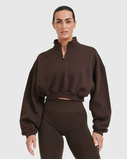  Womens Sweatshirts Half Zip Cropped Pullover Fleece Quarter  Zipper Hoodies 2023 Fall Fashion Outfits Clothes Thumb Hole Armygreen