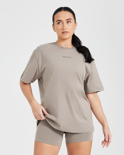 Classic Mirror Graphic Oversized T-Shirt | Washed Minky