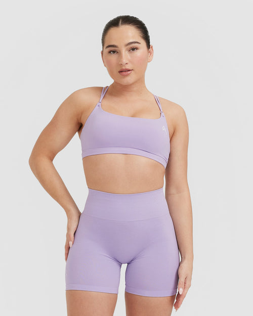 Cross-Strap Sports Bra in Grey color by Chandra Yoga & Active Wear