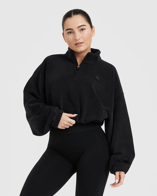 Womens Hoodies Fleece Lined Collar Gym Wear 1/2 Zipper Short Sweatshirts  Long Sleeve Crop Tops Sweater Thumb Hole Pullover - China Sweatshirt and  Pullover price