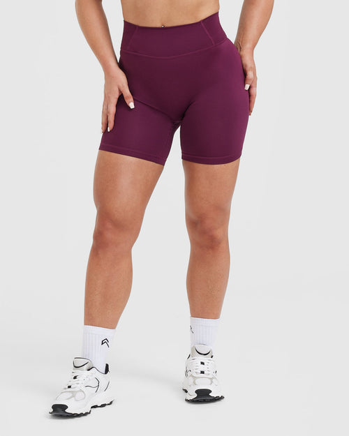 Active Infinity Sculpt High Rise Bike Shorts - Deep Plum