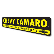 Black Chevy Logo Camaro Sign