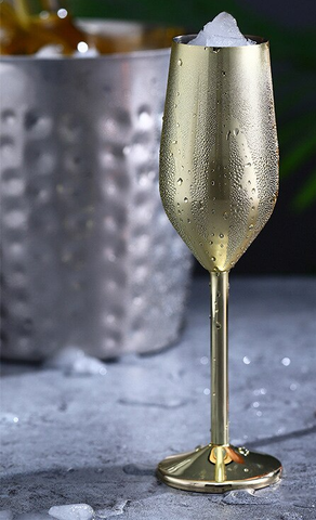 Unbreakable Gold Champagne Flute – Luxury Bubbly Goblets & Glasses –  Wonderful Addition