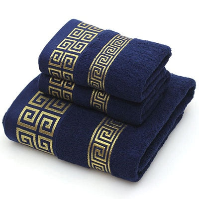 Ocean blue bath towels