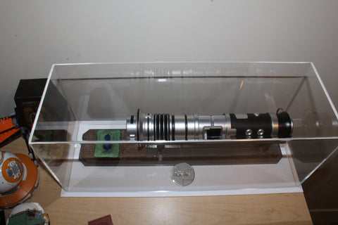 Lightsaber Display Case With White Base