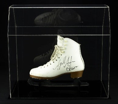 Apolo Ohno signed skate in our A022 Ice Skate Case