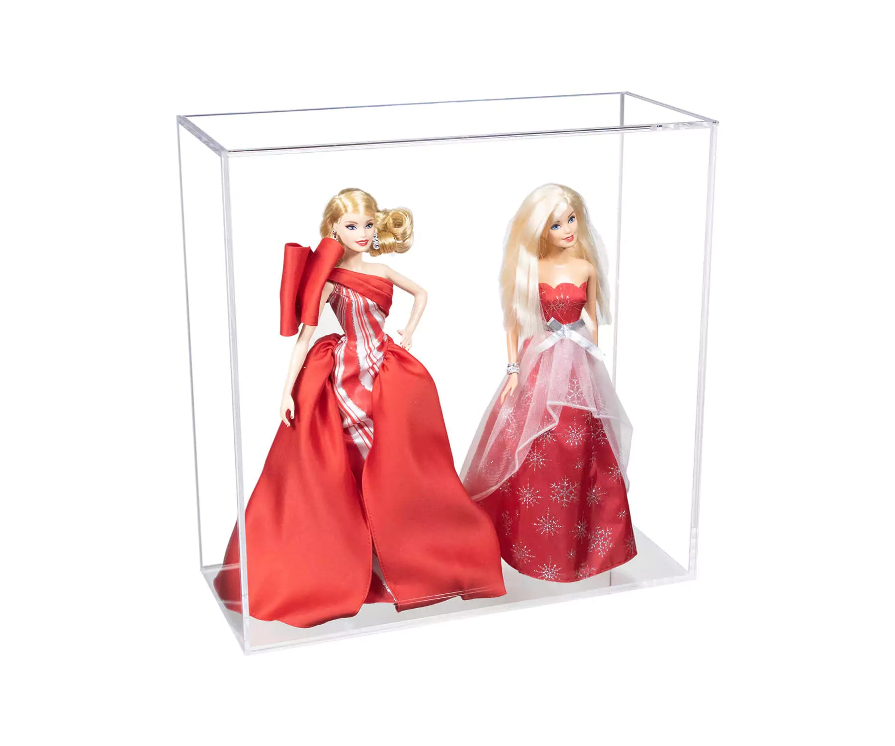 Clear Acrylic Double Doll Display Case (A124A)