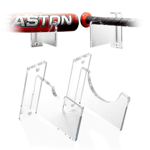 ACRYLIC BASEBALL BAT HORIZONTAL WALL MOUNT BRACKETS A023LS/SP224