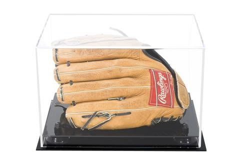 Clear baseball glove display case