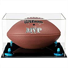 Clear Football Display Case With Metal Riser