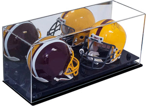 2 Mini Helmet or Mini Football with Mini Helmet Display Case - Mirror (A019/B46/V46) - Better Display Cases