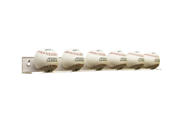 Acrylic Sports Ball Shelves - Baseballs, Cricket Balls