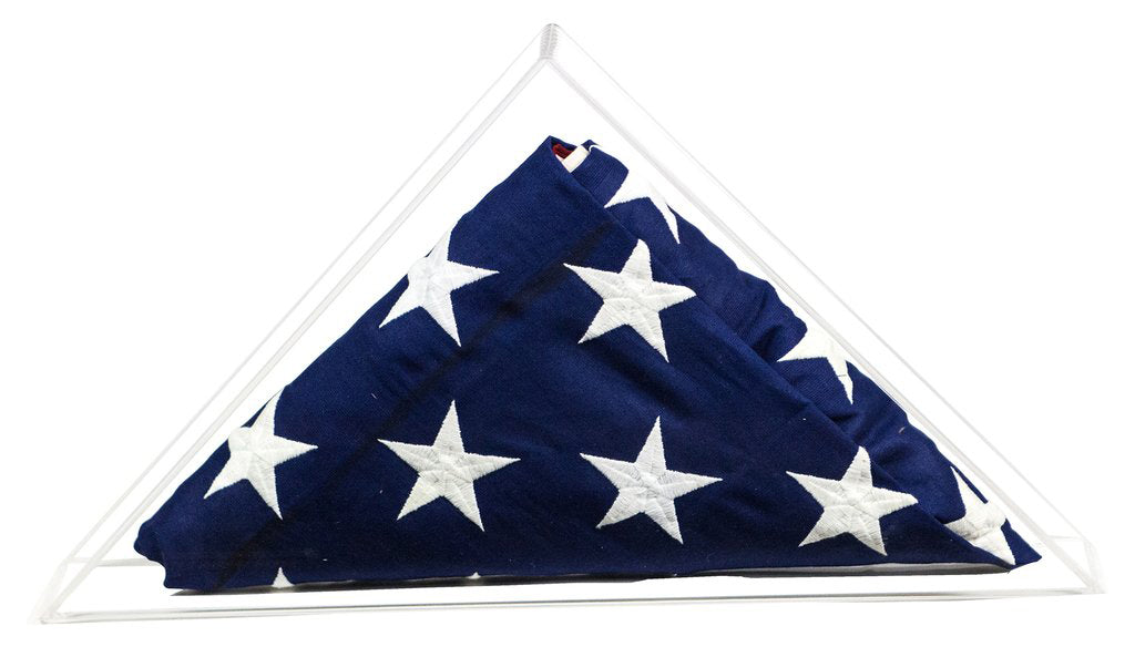 Clear Acrylic Flag Display Case for American / Burial / Funeral / Veteran Flag