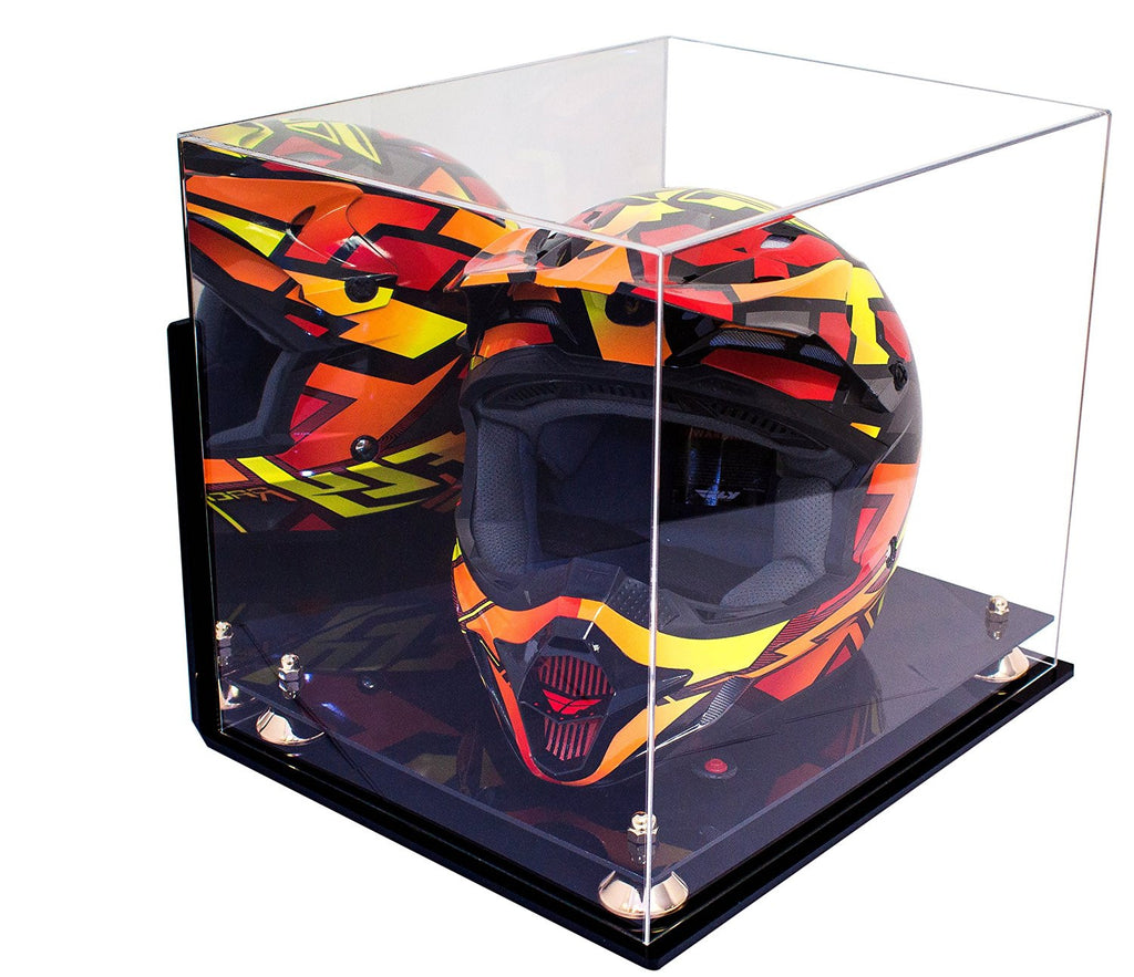 Racing Helmet Display Case with Mirror and Wall Mount – Better Display