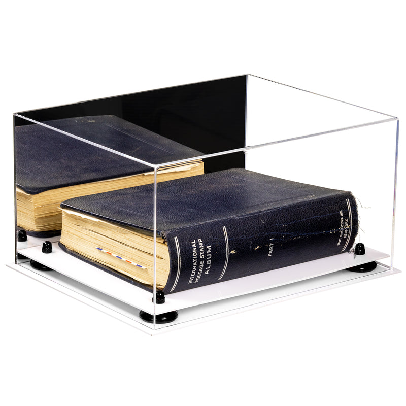Acrylic Book Display Case with Risers 15.25 X 12 X 8 - MIrror (A026/V12)