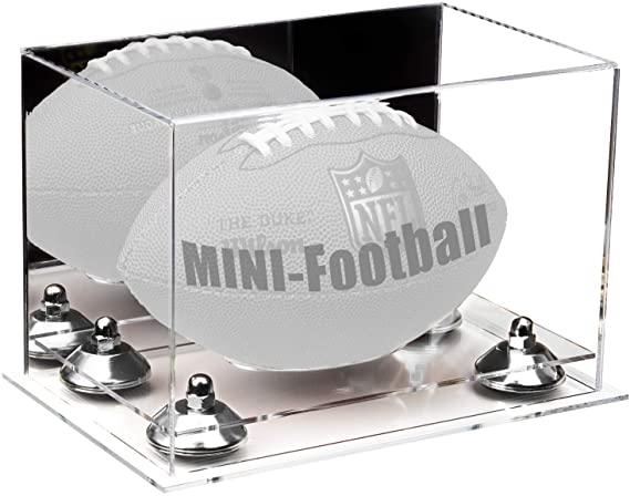 Mini/Miniature (not Full Size) Football Display Case Mirror No Wall Mount (B43/A005)