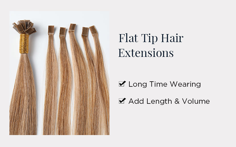 Flat Tip Hair Extensions • Flat Tip Virgin Real Human Hair Extensions ...