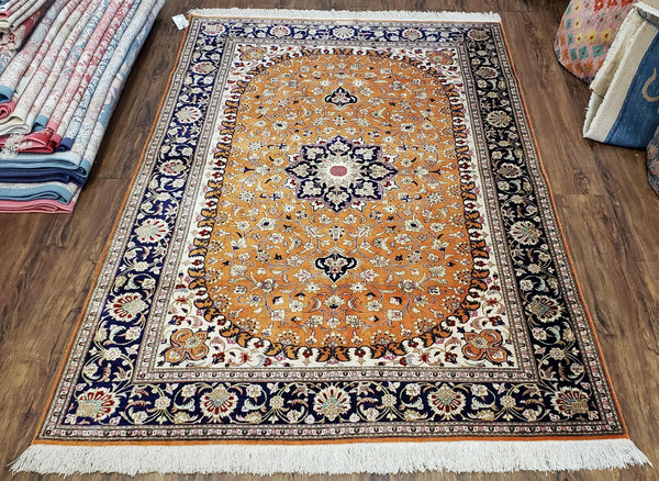 Silk Tree of Life Persian Qum Rug 3x4, Hand Knotted Vintage Carpet, Cr –  Jewel Rugs