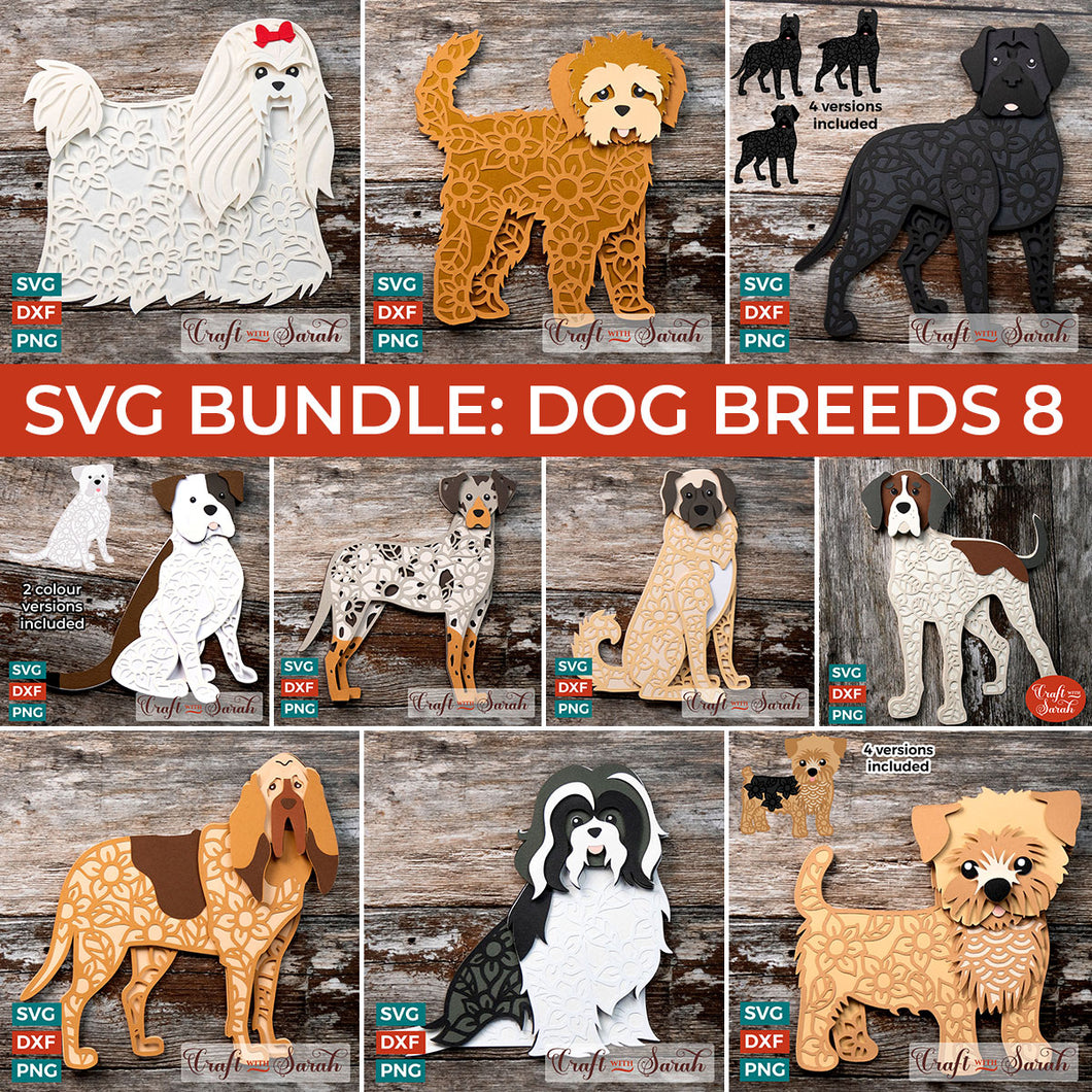 Download Svg Bundle Layered Dog Breeds Part 8 Craft With Sarah