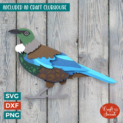 Blue Fairy Wren SVG  Layered Blue Fairy Wren Bird Cutting File – Craft  with Sarah