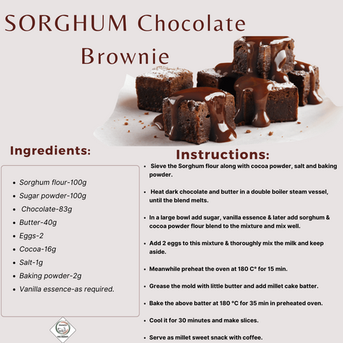 Jowar / Sorghum Chocolate Brownie