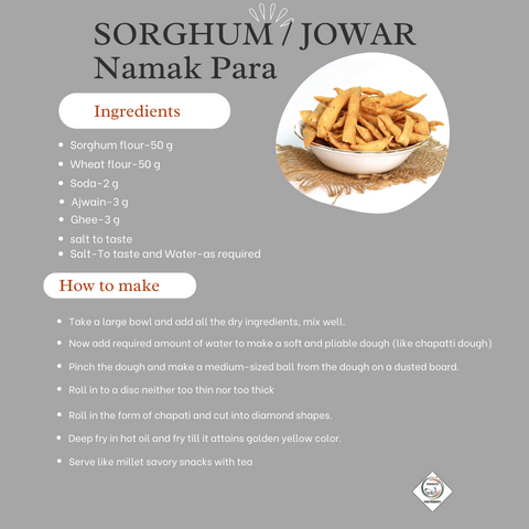 SORGHUM / JOWAR  Namak Para