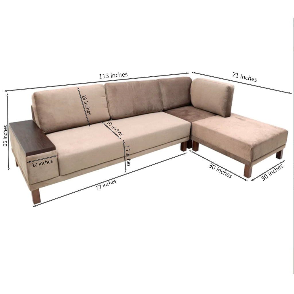Sigma L-Shaped Sofa | Habitt