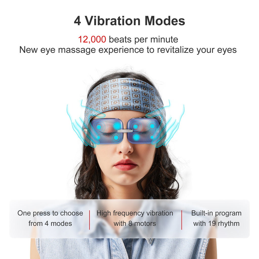 Augenmassagegerät, Massagebrille, Augenmaske, Schlafmasken, Vibrationsmassage, Hi5,