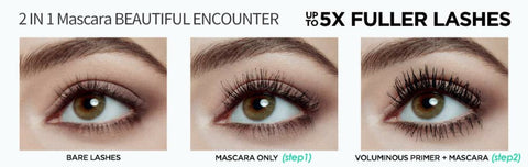 4D Silk Fiber Lash Mascara 2 in 1 Mascara For Natural Lengthening And Thickening Effect