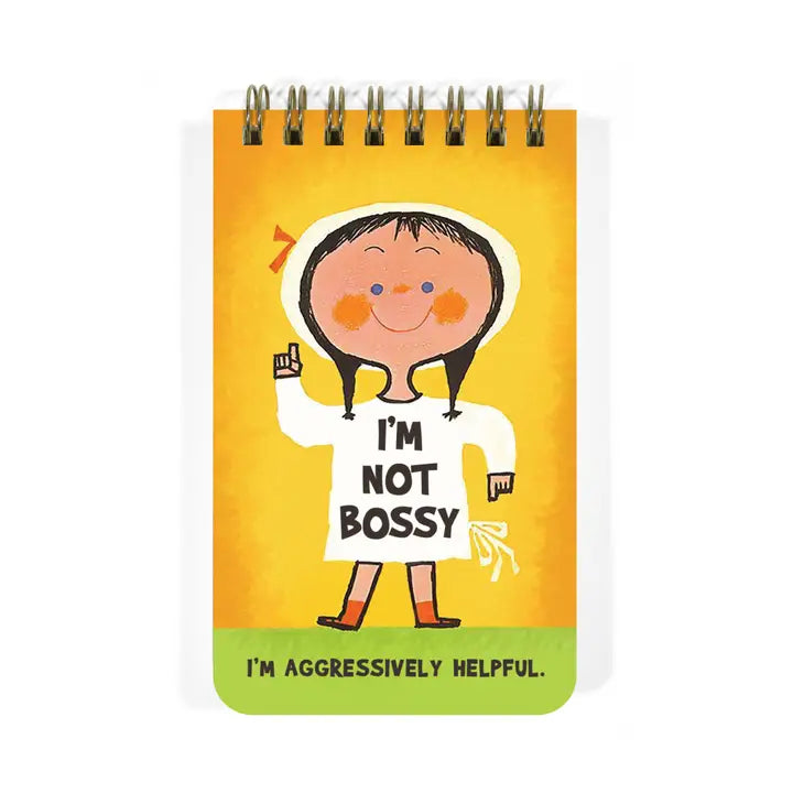 I'M NOT BOSSY, I'M AGGRESSIVLY HELPFUL - FUNNY 3x5 MEMO NOTEPAD