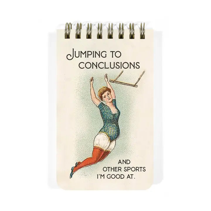 JUMPING TO CONCLUSION - FUNNY 3x5 SPIRAL MEMO NOTEPAD