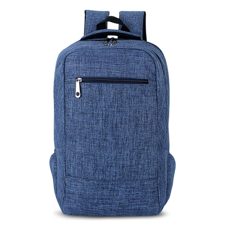 Afbeelding van Universal Multi-Function Canvas Cloth Laptop Computer Shoulders Bag Business Backpack Students Bag, Size: 43x28x12cm, For 15.6 inch and Below Macbook, Samsung, Lenovo, Sony, DELL Alienware, CHUWI, ASUS, HP(Blue)
