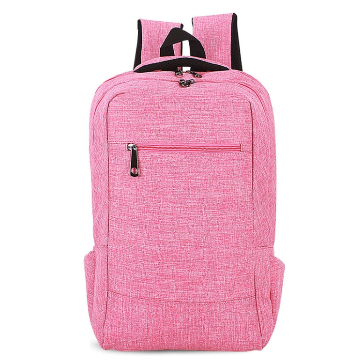 Afbeelding van Universal Multi-Function Canvas Cloth Laptop Computer Shoulders Bag Business Backpack Students Bag, Size: 43x28x12cm, For 15.6 inch and Below Macbook, Samsung, Lenovo, Sony, DELL Alienware, CHUWI, ASUS, HP(Magenta)