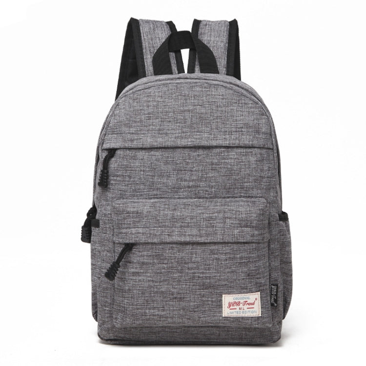 Afbeelding van Universal Multi-Function Canvas Cloth Laptop Computer Shoulders Bag Leisurely Backpack Students Bag, Size: 36x25x10cm, For 13.3 inch and Below Macbook, Samsung, Lenovo, Sony, DELL Alienware, CHUWI, ASUS, HP(Grey)