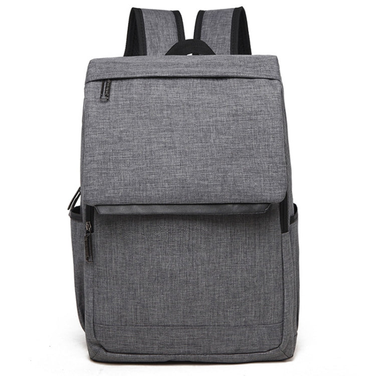 Afbeelding van Universal Multi-Function Canvas Laptop Computer Shoulders Bag Leisurely Backpack Students Bag, Size: 42x30x12cm, For 15.6 inch and Below Macbook, Samsung, Lenovo, Sony, DELL Alienware, CHUWI, ASUS, HP(Grey)
