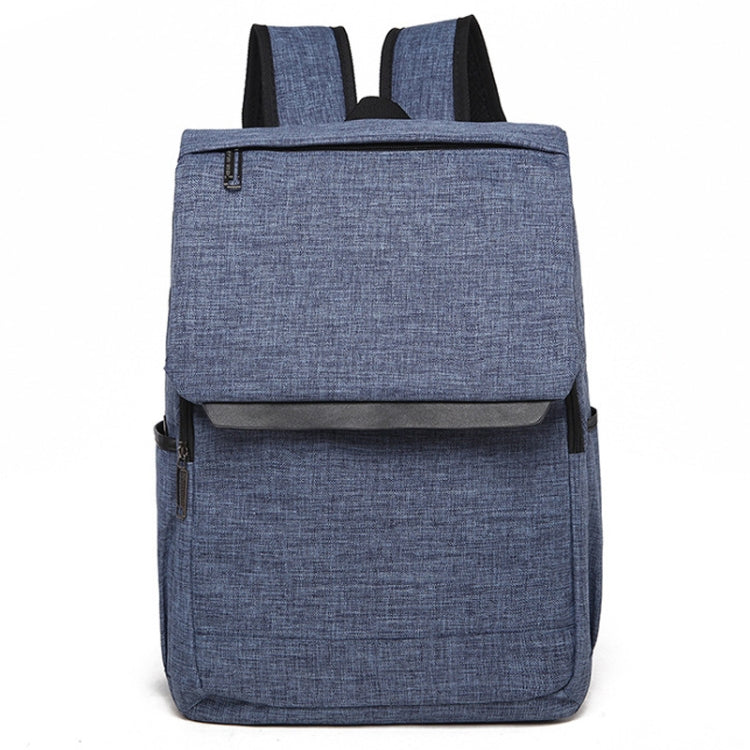 Afbeelding van Universal Multi-Function Canvas Laptop Computer Shoulders Bag Leisurely Backpack Students Bag, Size: 42x30x12cm, For 15.6 inch and Below Macbook, Samsung, Lenovo, Sony, DELL Alienware, CHUWI, ASUS, HP(Blue)