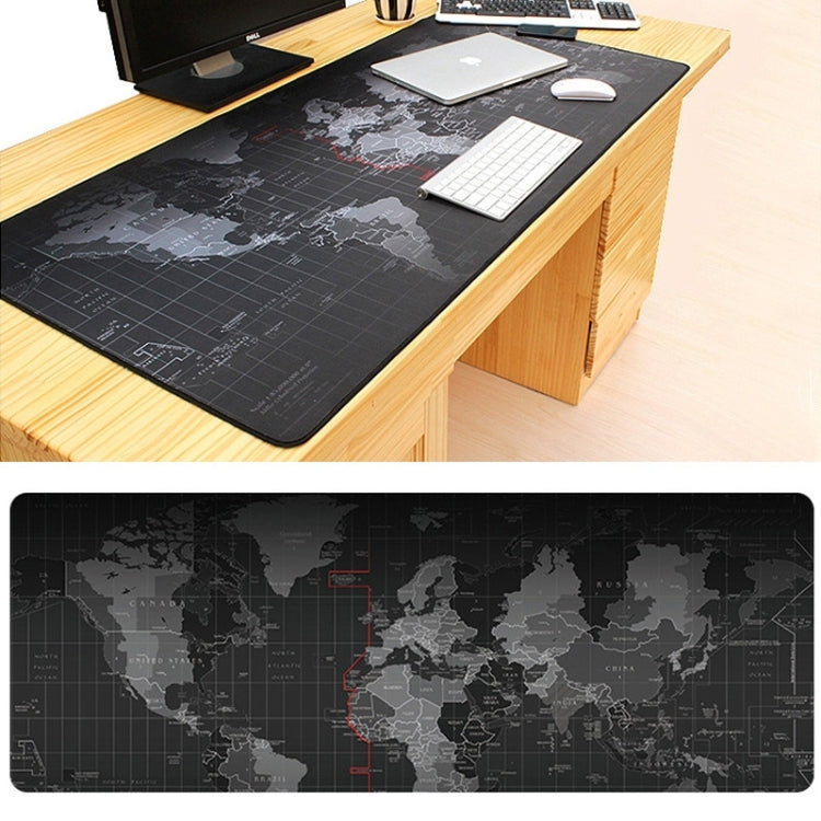 Afbeelding van Extended Large Anti-Slip World Map Pattern Soft Rubber Smooth Cloth Surface Game Mouse Pad Keyboard Mat, Size: 70 x 30cm