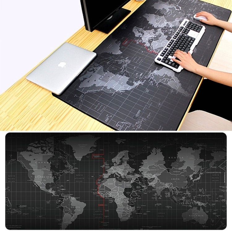 Afbeelding van Extended Large Anti-Slip World Map Pattern Soft Rubber Smooth Cloth Surface Game Mouse Pad Keyboard Mat, Size: 100 x 50cm