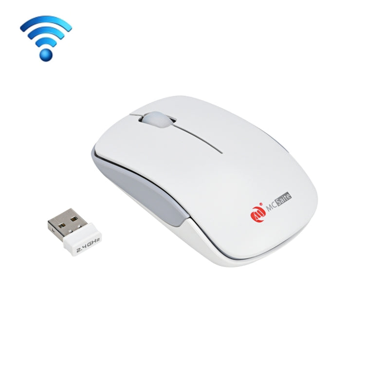 Afbeelding van MC Saite MC-367 2.4GHz Wireless Mouse with USB Receiver for Computer PC Laptop (White)