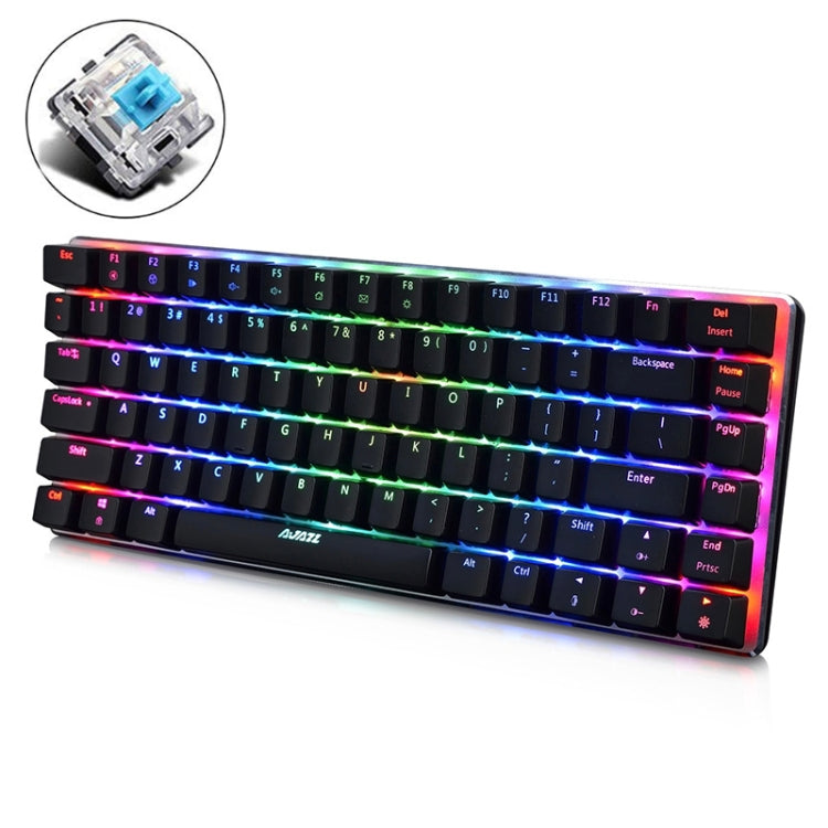 Afbeelding van Ajazz 82 Keys Laptop Computer RGB Light Gaming Mechanical Keyboard (Black Blue Shaft)