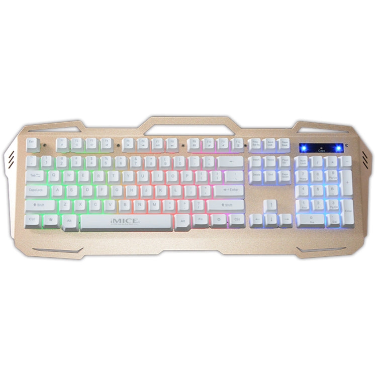 Afbeelding van iMICE AK-400 USB Interface 104 Keys Wired Colorful Backlight Gaming Keyboard for Computer PC Laptop(Gold)