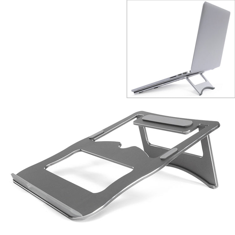 Afbeelding van Aluminum Alloy Cooling Holder Desktop Portable Simple Laptop Bracket, Two-stage Support, Size: 21x26cm (Grey)