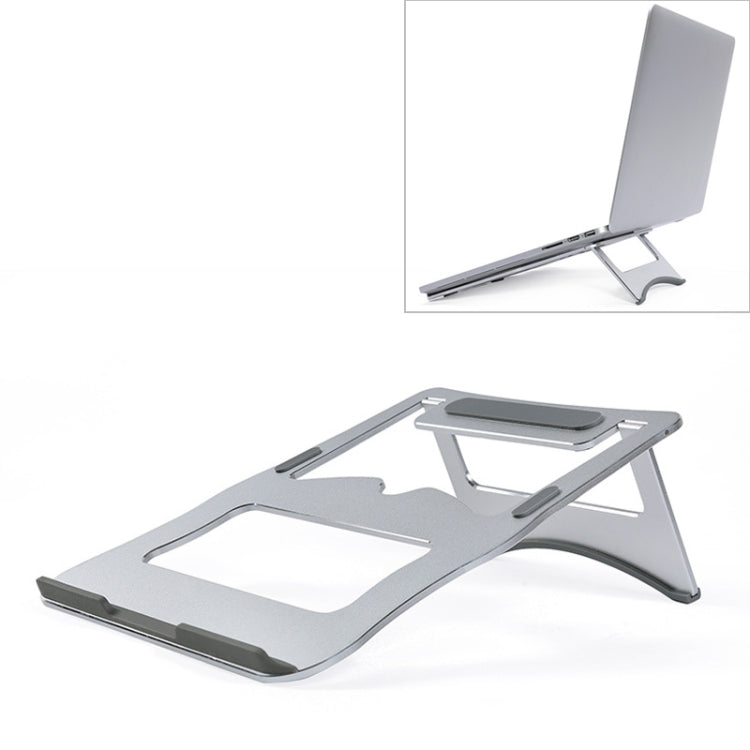 Afbeelding van Aluminum Alloy Cooling Holder Desktop Portable Simple Laptop Bracket, Two-stage Support, Size: 21x26cm (Silver)