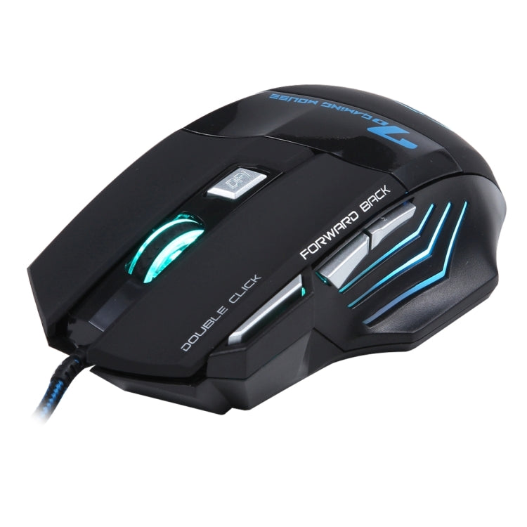 Afbeelding van 7 Buttons with Scroll Wheel 5000 DPI LED Wired Optical Gaming Mouse for Computer PC Laptop(Black)